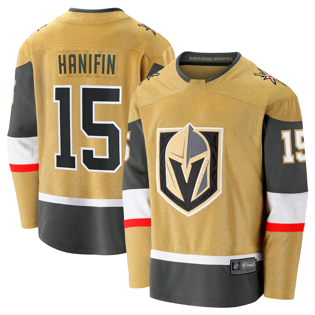 Rebec VG.Knights #15 Noah Hanifin Gold Home Breakaway Jerseys