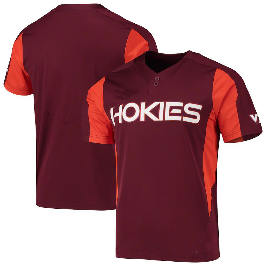Rebec V.Tech Hokies 2-Button Replica Baseball Jersey Maroon Stitched American College Jerseys