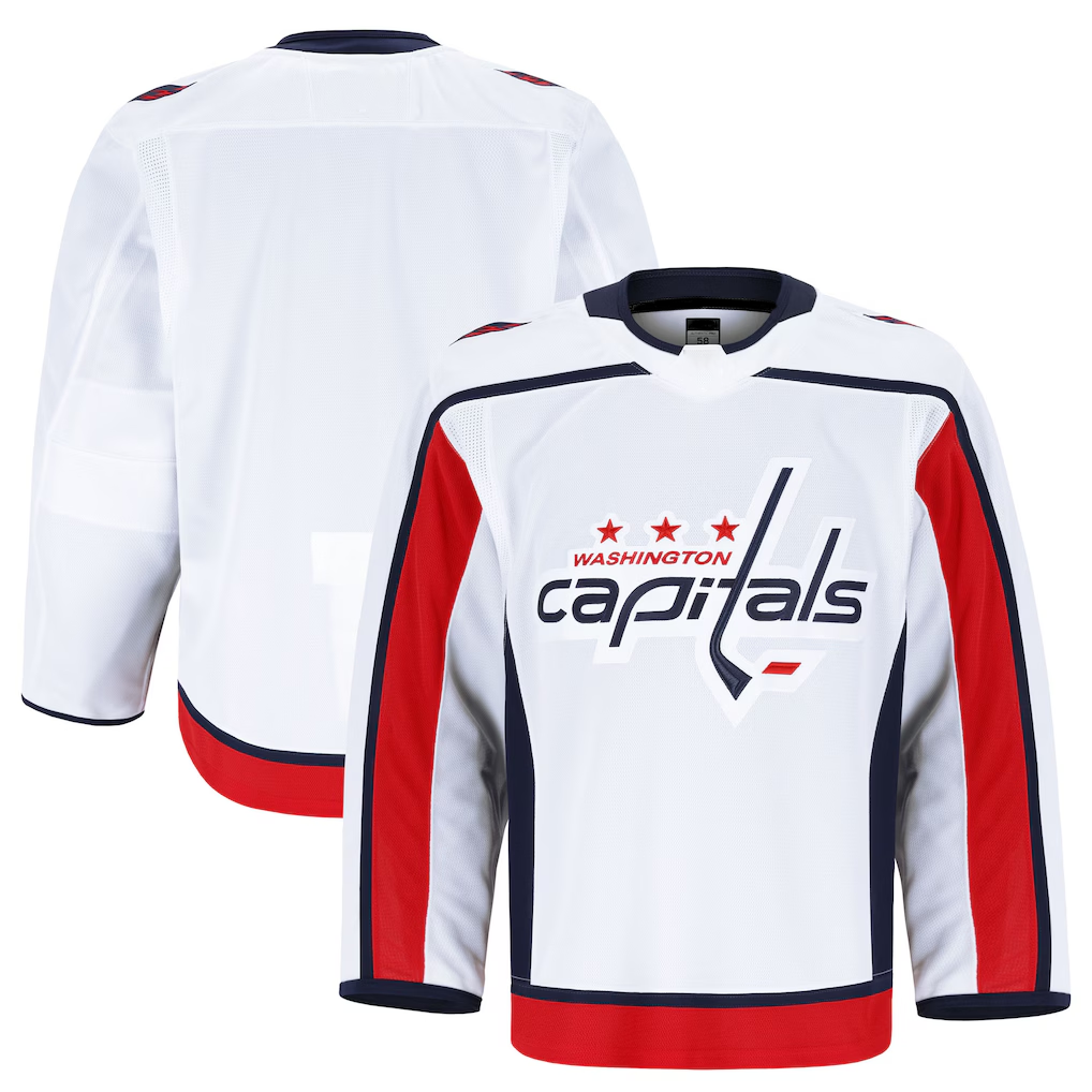 Rebec W.Capitals White Away Authentic Pro Jerseys