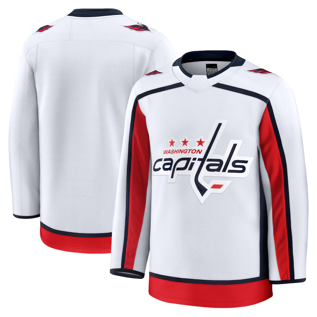 Rebec W.Capitals White Away Premium Jerseys