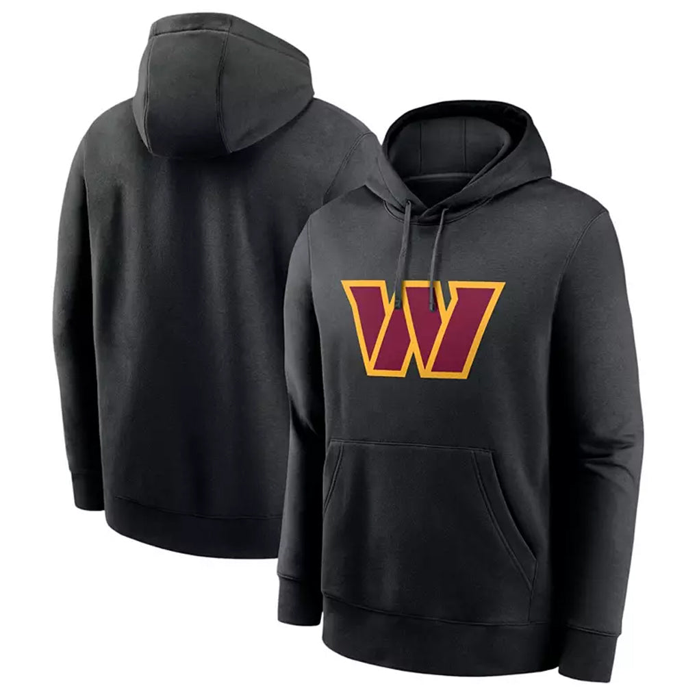 Rebec W.Commanders Gray Pullover Hoodies Game Blank Player Stitched Jerseys