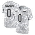 Rebec W.Commanders #0 Mike Sainristil Player Arctic Camo Limited Salute To Service Home Game Stitched Jerseys