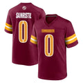 Rebec W.Commanders #0 Mike Sainristil Player Burgundy Home Game Stitched Jerseys