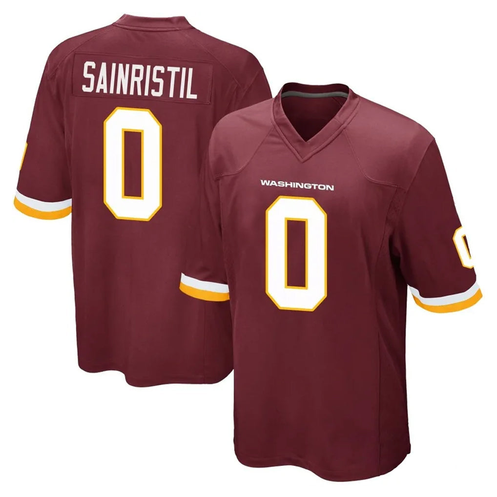 Rebec W.Commanders #0 Mike Sainristil Player Burgundy Team Color Home Game Stitched Jerseys