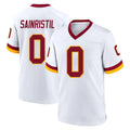 Rebec W.Commanders #0 Mike Sainristil Player White Home Game Stitched Jerseys