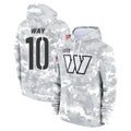 Rebec W.Commanders #10 Tress Way Player Arctic Camo Limited Salute to Service Pullover Hoodies Game Stitched Jerseys