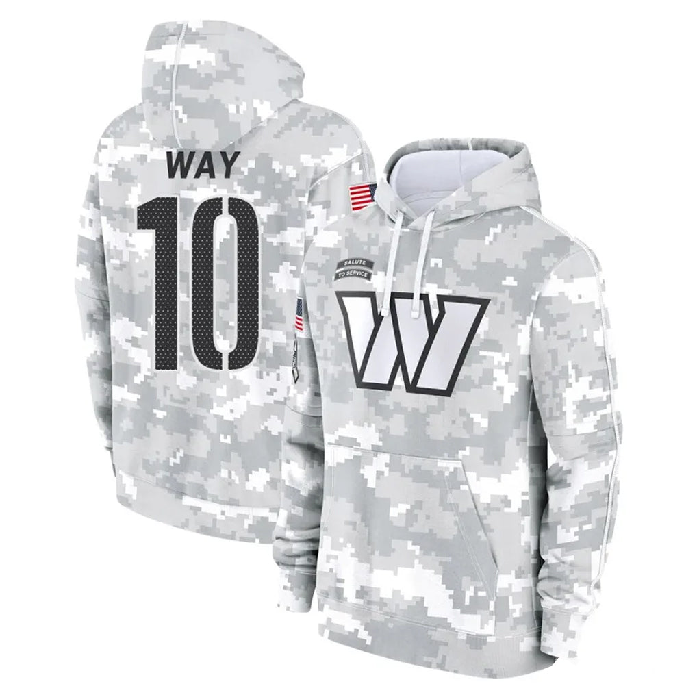Rebec W.Commanders #10 Tress Way Player Arctic Camo Limited Salute to Service Pullover Hoodies Game Stitched Jerseys