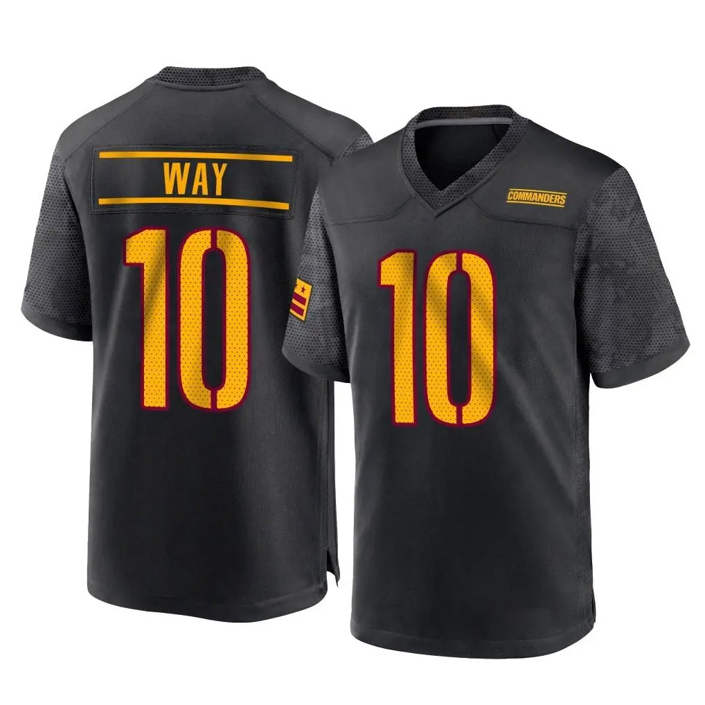 Rebec W.Commanders #10 Tress Way Player Black Home Game Stitched Jerseys