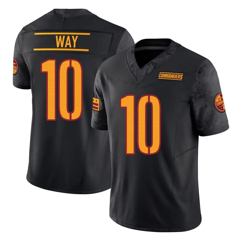 Rebec W.Commanders #10 Tress Way Player Black Limited Vapor F.U.S.E. Home Game Stitched Jerseys