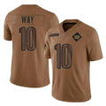 Rebec W.Commanders #10 Tress Way Player Brown Limited Salute To Service Home Game Stitched Jerseys
