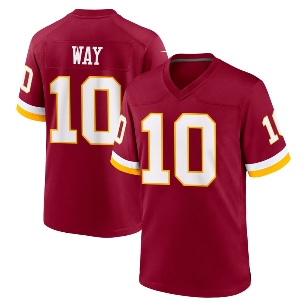 Rebec W.Commanders #10 Tress Way Player Burgundy Game Home Stitched Jerseys