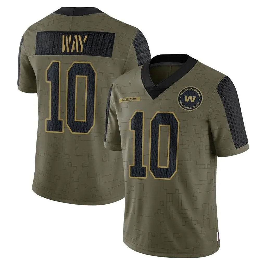 Rebec W.Commanders #10 Tress Way Player Olive Salute To Service Limited Game Stitched Jerseys