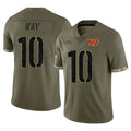 Rebec W.Commanders #10 Tress Way Player Olive Salute To Service Limited Home Game Stitched Jerseys
