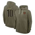 Rebec W.Commanders #10 Tress Way Player Olive Salute to Service Pullover Hoodies Limited Home Stitched Jerseys