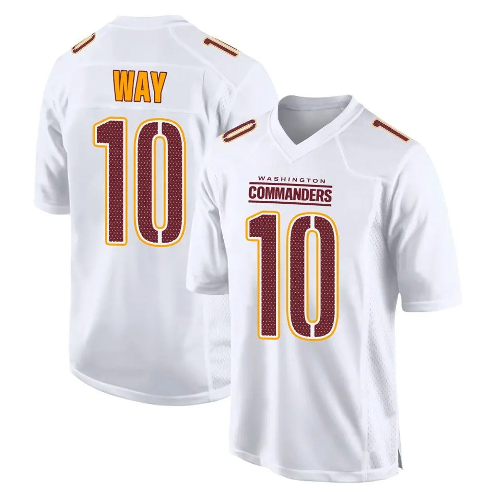 Rebec W.Commanders #10 Tress Way Player White Tundra Fashion Home Game Stitched Jerseys