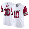 Rebec W.Commanders #10 Tress Way Player White Vapor F.U.S.E. Limited Home Game Stitched Jerseys