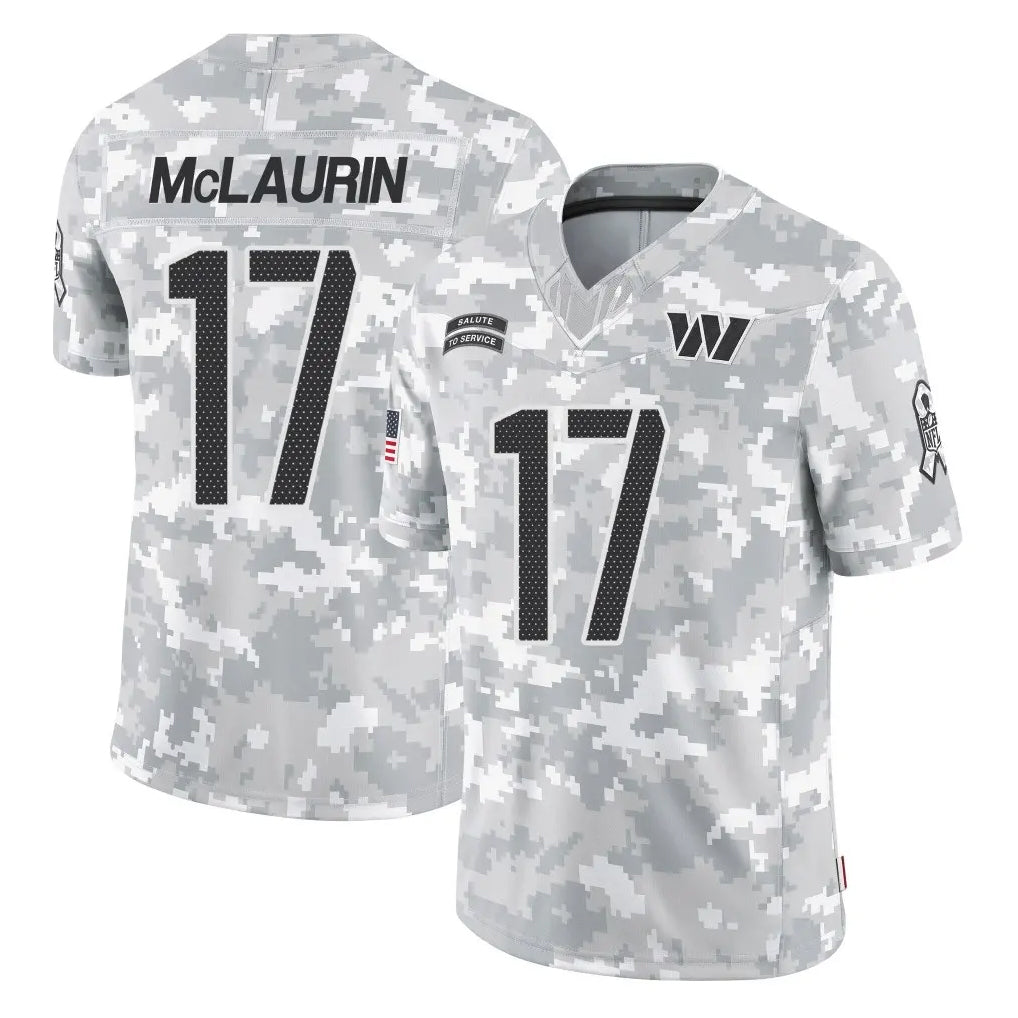 Rebec W.Commanders #17 Terry Mclaurin Player Arctic Camo Limited Salute To Service Home Game Stitched Jerseys