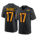 Rebec W.Commanders #17 Terry Mclaurin Player Black Home Game Stitched Jerseys