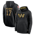 Rebec W.Commanders #17 Terry Mclaurin Player Black Salute to Service Performance Pullover Hoodies Home Game Stitched Jerseys