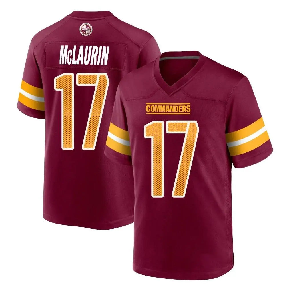 Rebec W.Commanders #17 Terry Mclaurin Player Burgundy Home Game Stitched Jerseys