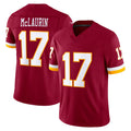Rebec W.Commanders #17 Terry Mclaurin Player Burgundy Limited Team Vapor F.U.S.E. Home Game Stitched Jerseys