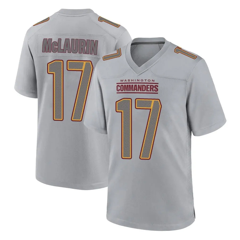 Rebec W.Commanders #17 Terry Mclaurin Player Gray Atmosphere Fashion Home Game Stitched Jerseys