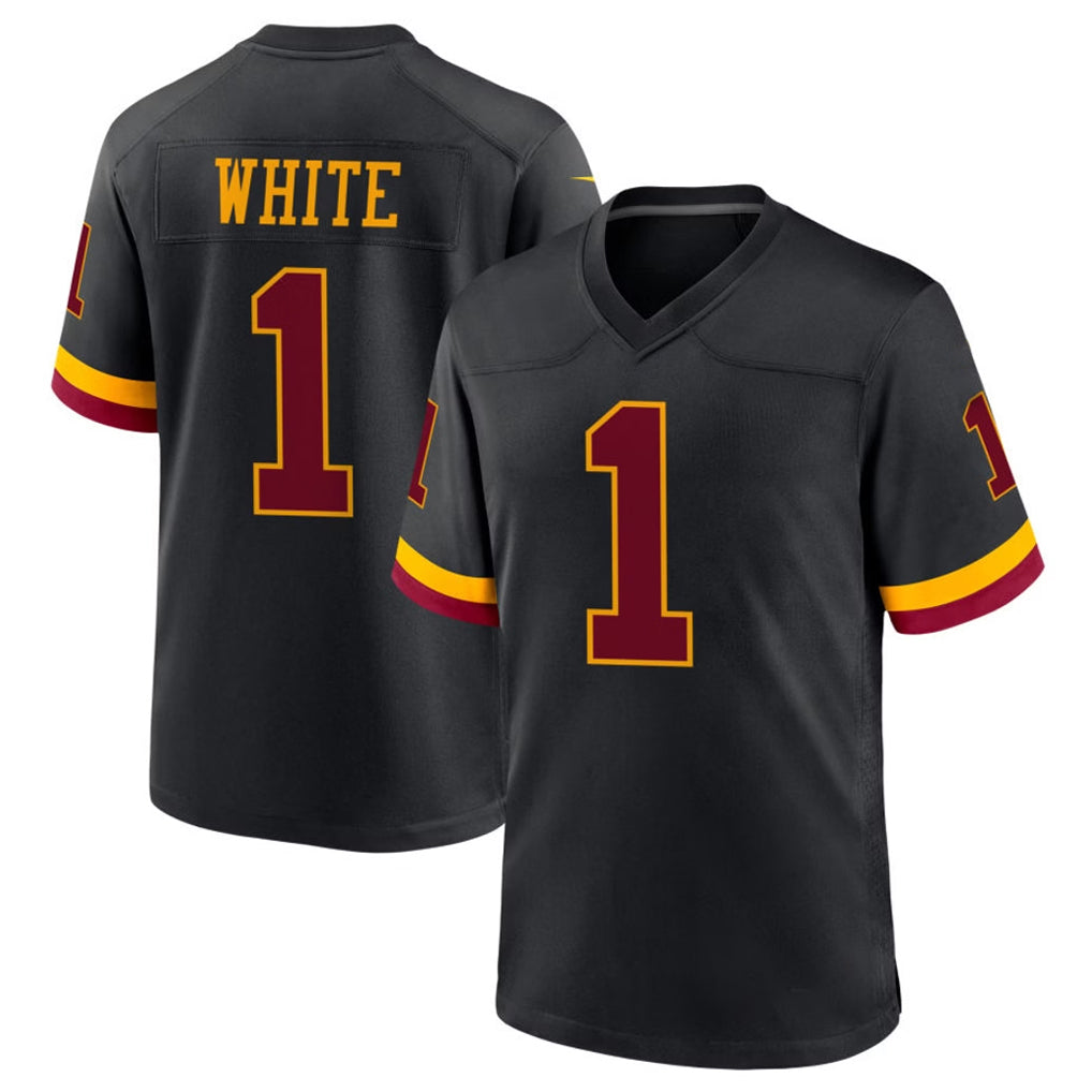 Rebec W.Commanders #1 Rachaad White Player Black Limited Home Game Stitched Jerseys