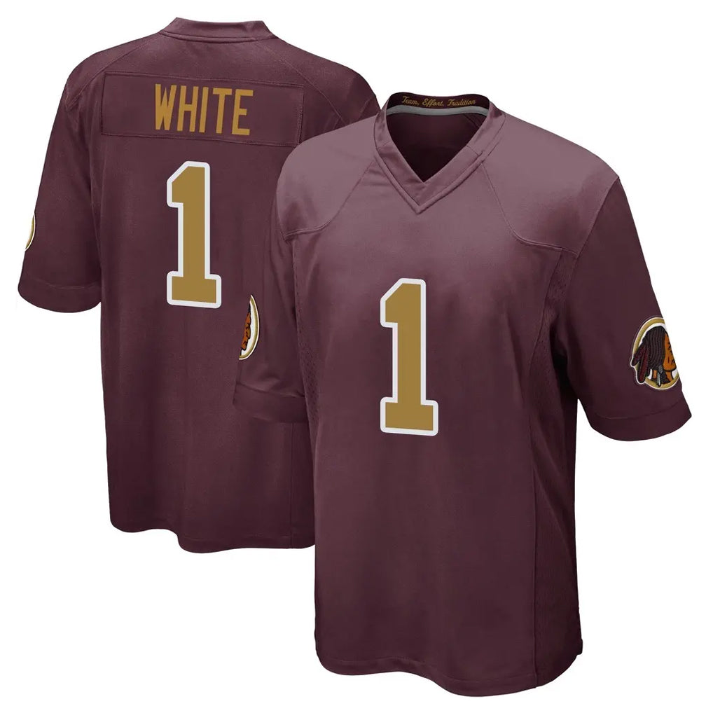 Rebec W.Commanders #1 Rachaad White Player Burgundy Alternate Home Game Stitched Jerseys