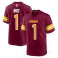 Rebec W.Commanders #1 Rachaad White Player Burgundy Home Game Stitched Jerseys