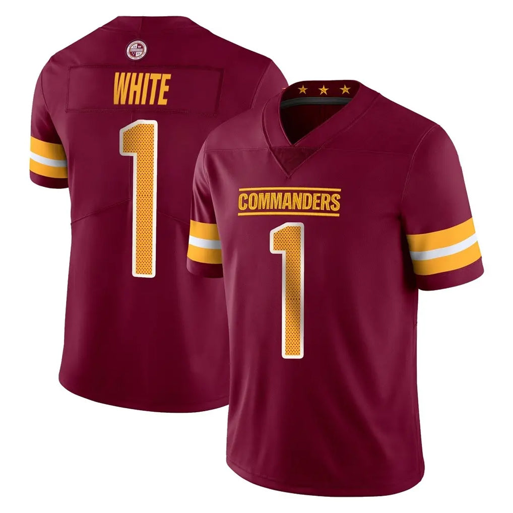 Rebec W.Commanders #1 Rachaad White Player Burgundy Limited Vapor Home Game Stitched Jerseys