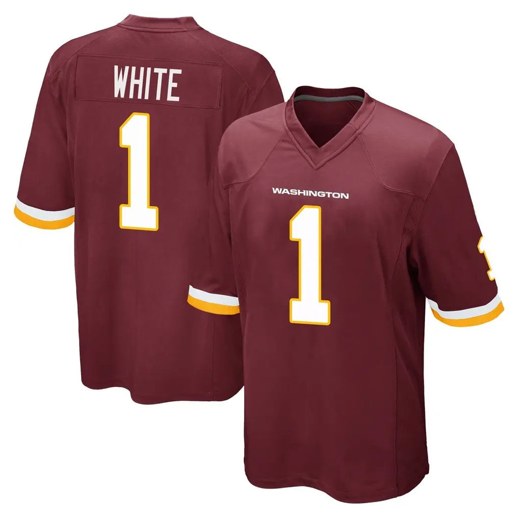 Rebec W.Commanders #1 Rachaad White Player Burgundy Team Color Home Game Stitched Jerseys