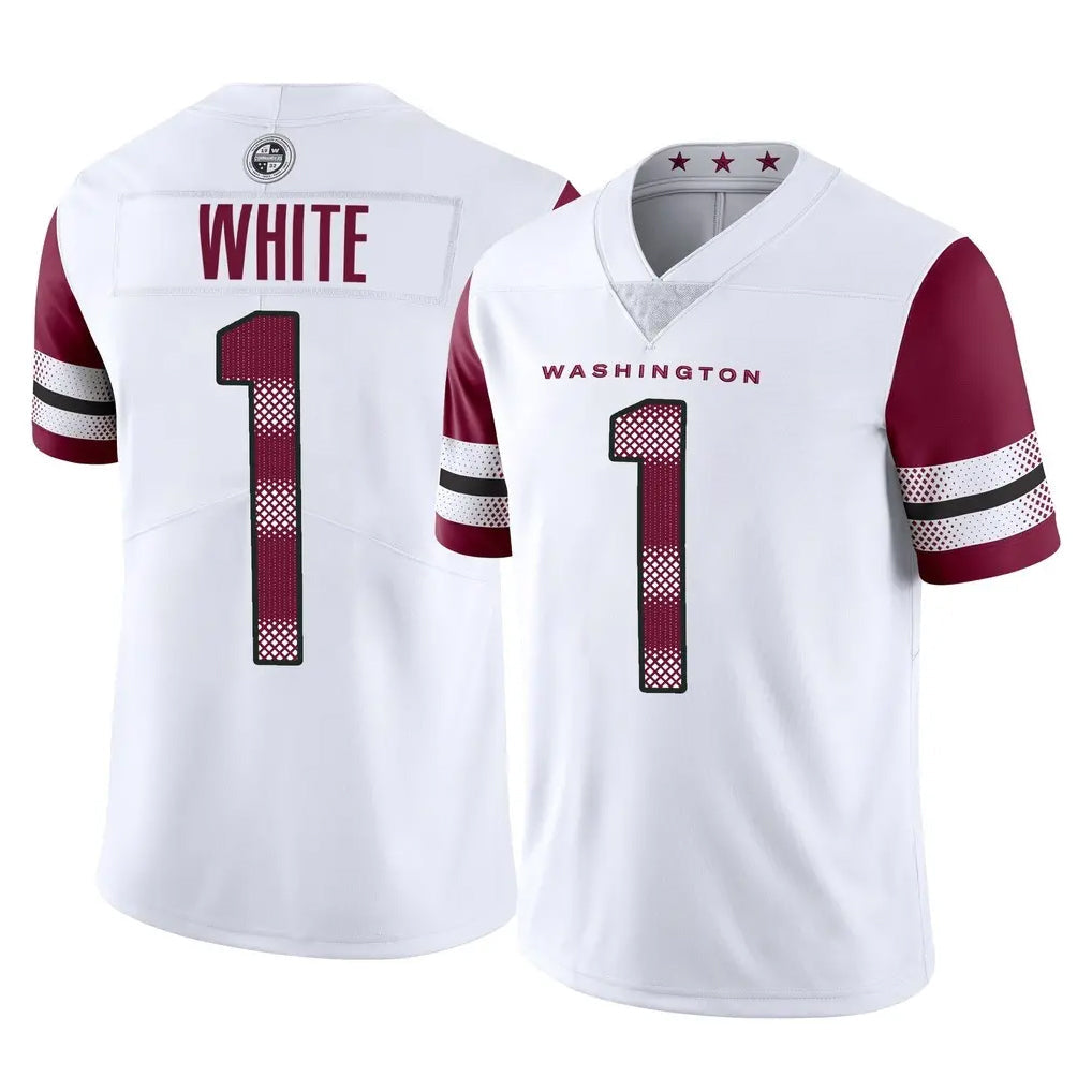 Rebec W.Commanders #1 Rachaad White Player White Limited Vapor Home Game Stitched Jerseys