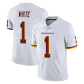 Rebec W.Commanders #1 Rachaad White Player White Limited Vapor Untouchable Home Game Stitched Jerseys