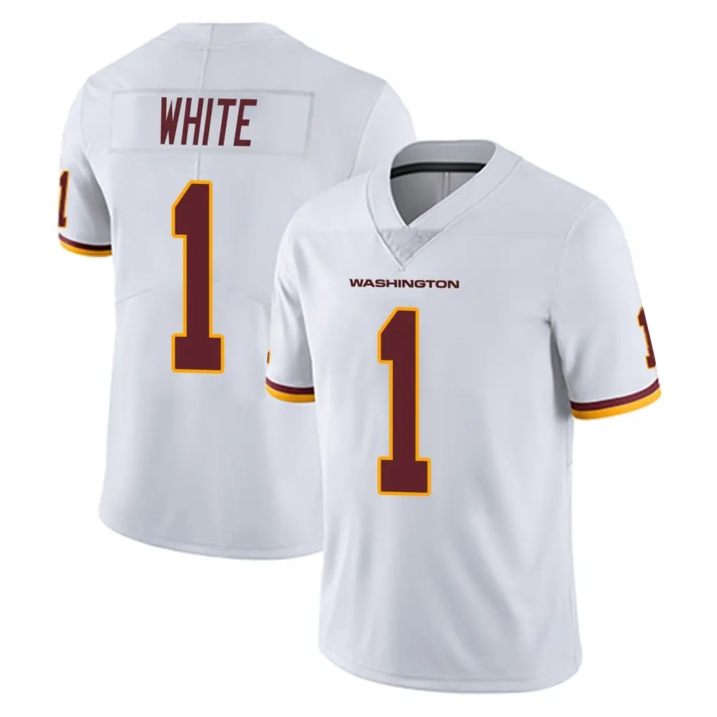 Rebec W.Commanders #1 Rachaad White Player White Limited Vapor Untouchable Home Game Stitched Jerseys