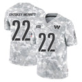 Rebec W.Commanders #22 Jacory Croskey-Merritt Player Arctic Camo Limited Salute To Service Home Game Stitched Jerseys