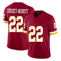 Rebec W.Commanders #22 Jacory Croskey-Merritt Player Burgundy Limited Team Vapor F.U.S.E. Home Game Stitched Jerseys