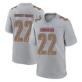 Rebec W.Commanders #22 Jacory Croskey-Merritt Player Gray Atmosphere Fashion Home Game Stitched Jerseys