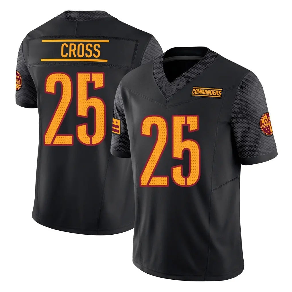 Rebec W.Commanders #25 Nick Cross Player Black Limited Vapor F.U.S.E. Home Game Stitched Jerseys