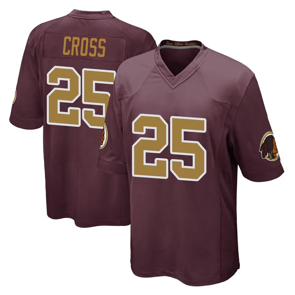 Rebec W.Commanders #25 Nick Cross Player Burgundy Alternate Home Game Stitched Jerseys