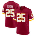 Rebec W.Commanders #25 Nick Cross Player Burgundy Game Home Stitched Jerseys