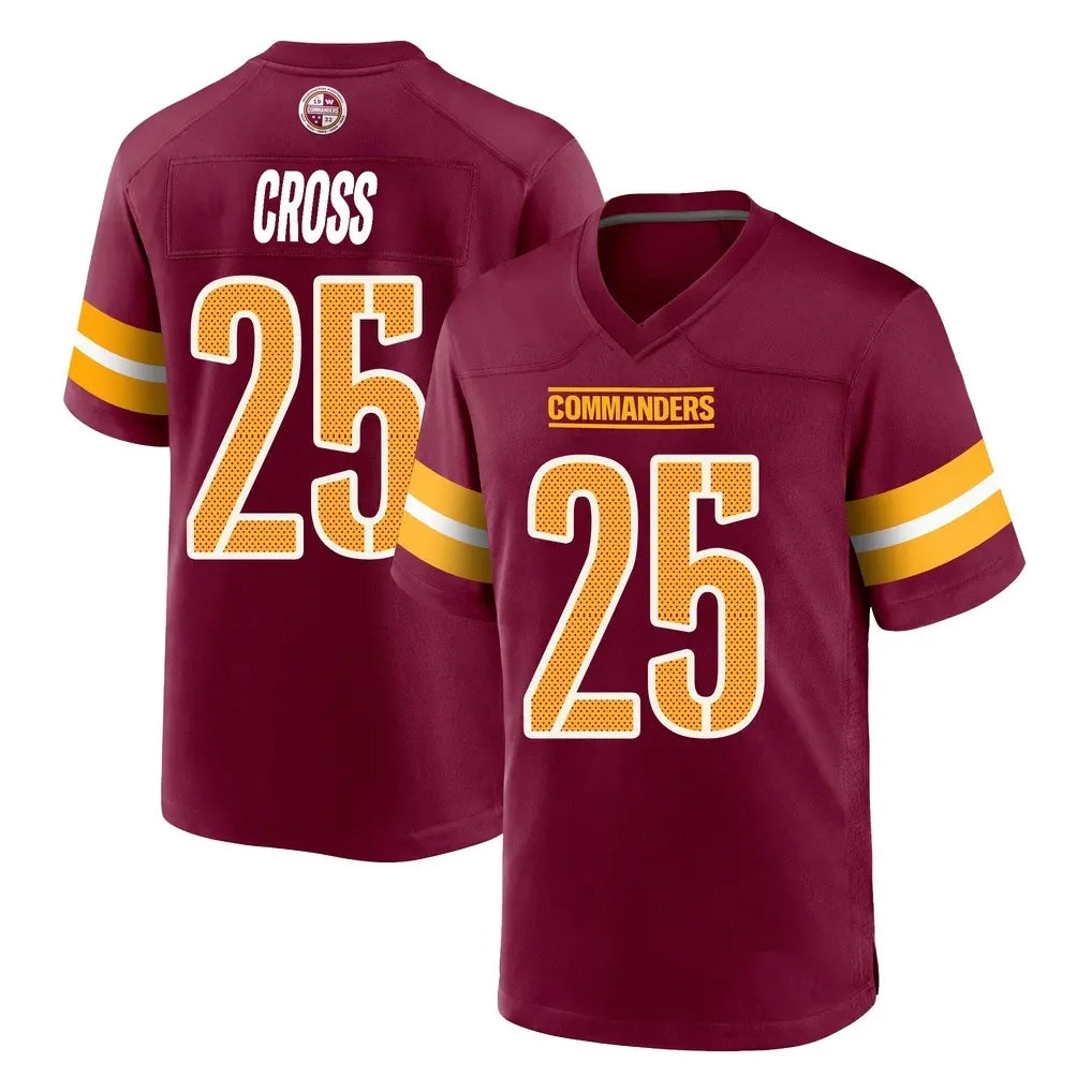 Rebec W.Commanders #25 Nick Cross Player Burgundy Home Game Stitched Jerseys
