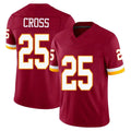 Rebec W.Commanders #25 Nick Cross Player Burgundy Limited Team Vapor F.U.S.E. Home Game Stitched Jerseys