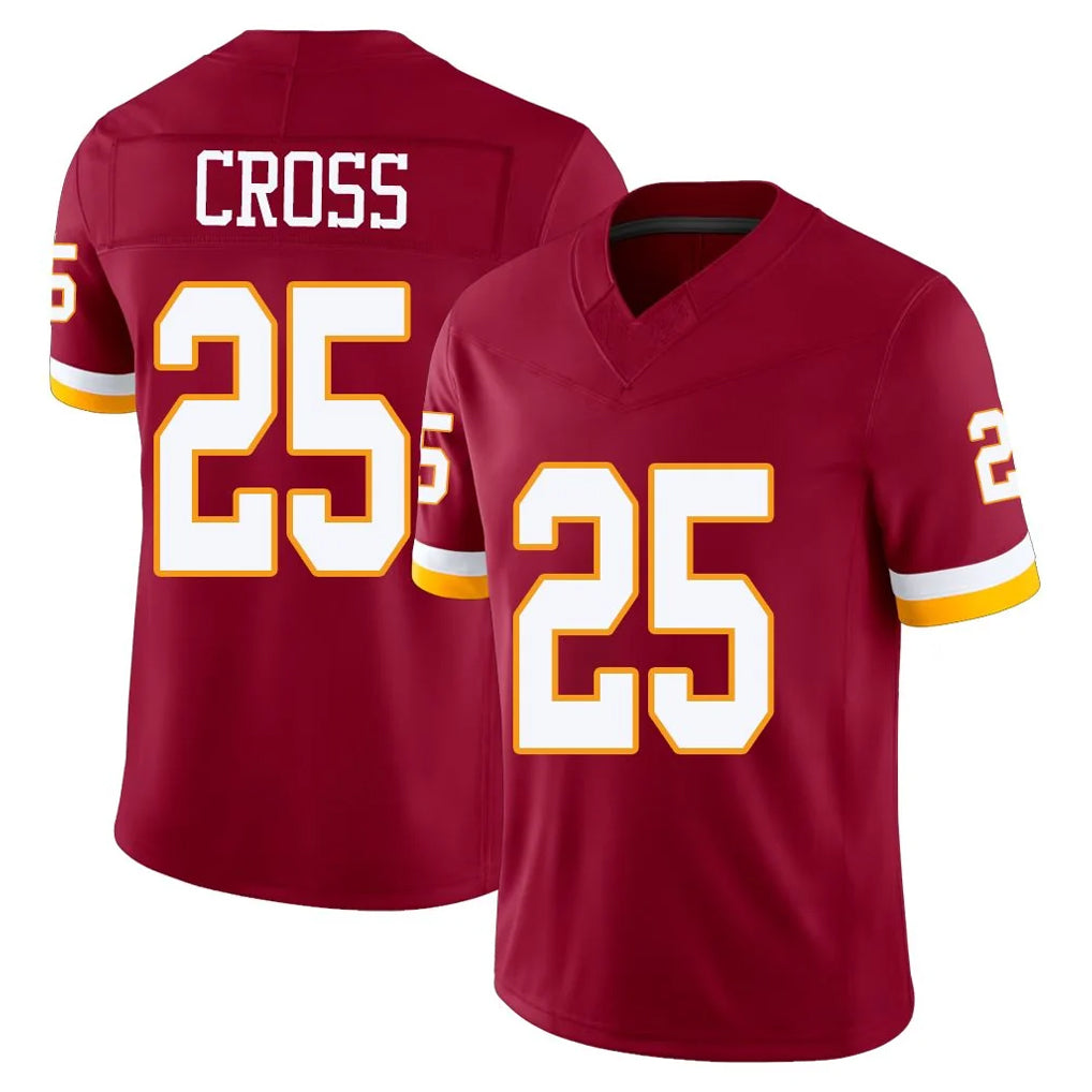 Rebec W.Commanders #25 Nick Cross Player Burgundy Limited Team Vapor F.U.S.E. Home Game Stitched Jerseys