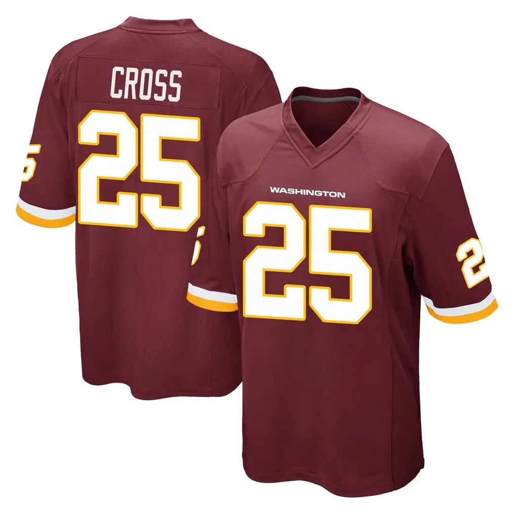 Rebec W.Commanders #25 Nick Cross Player Burgundy Team Color Home Game Stitched Jerseys