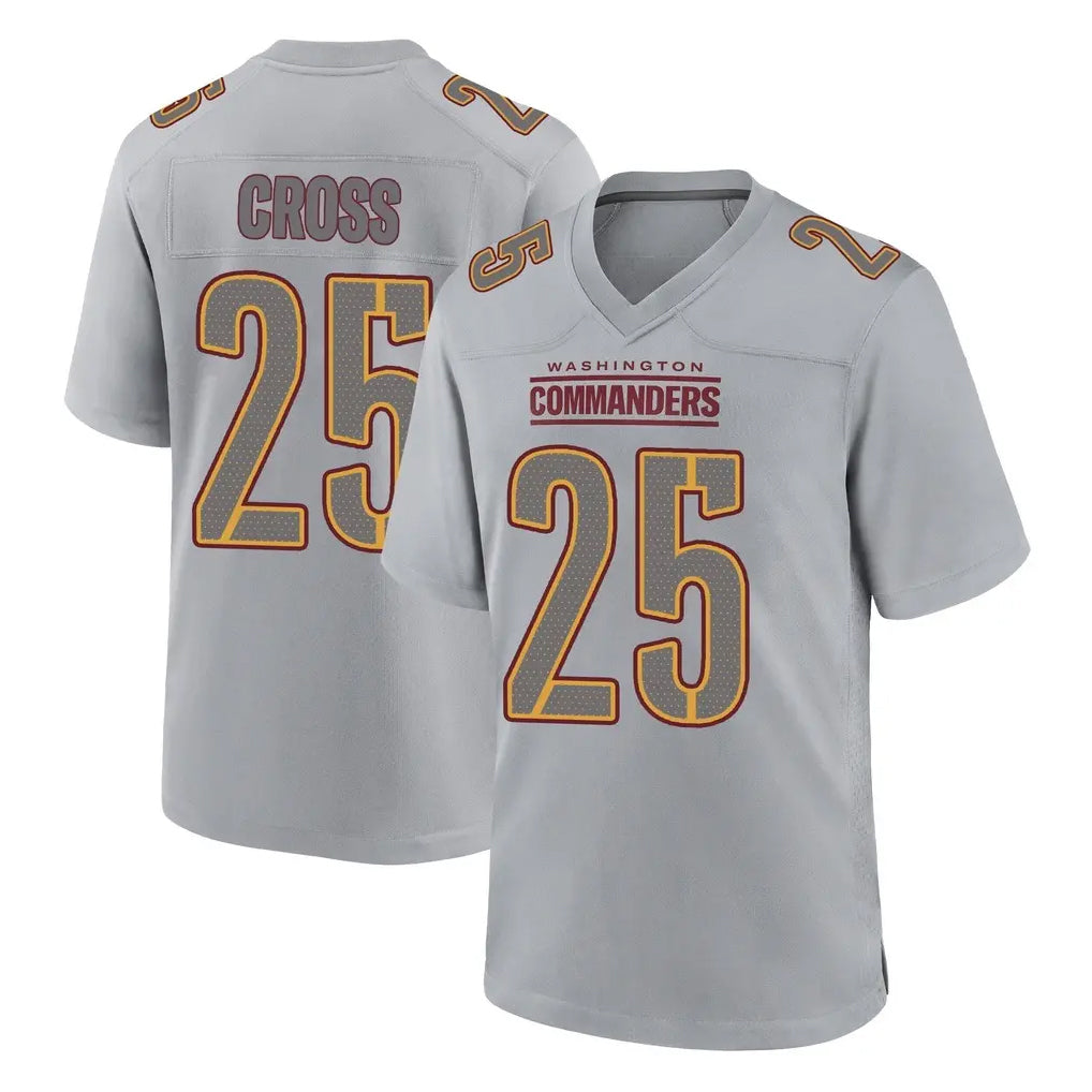 Rebec W.Commanders #25 Nick Cross Player Gray Atmosphere Fashion Home Game Stitched Jerseys