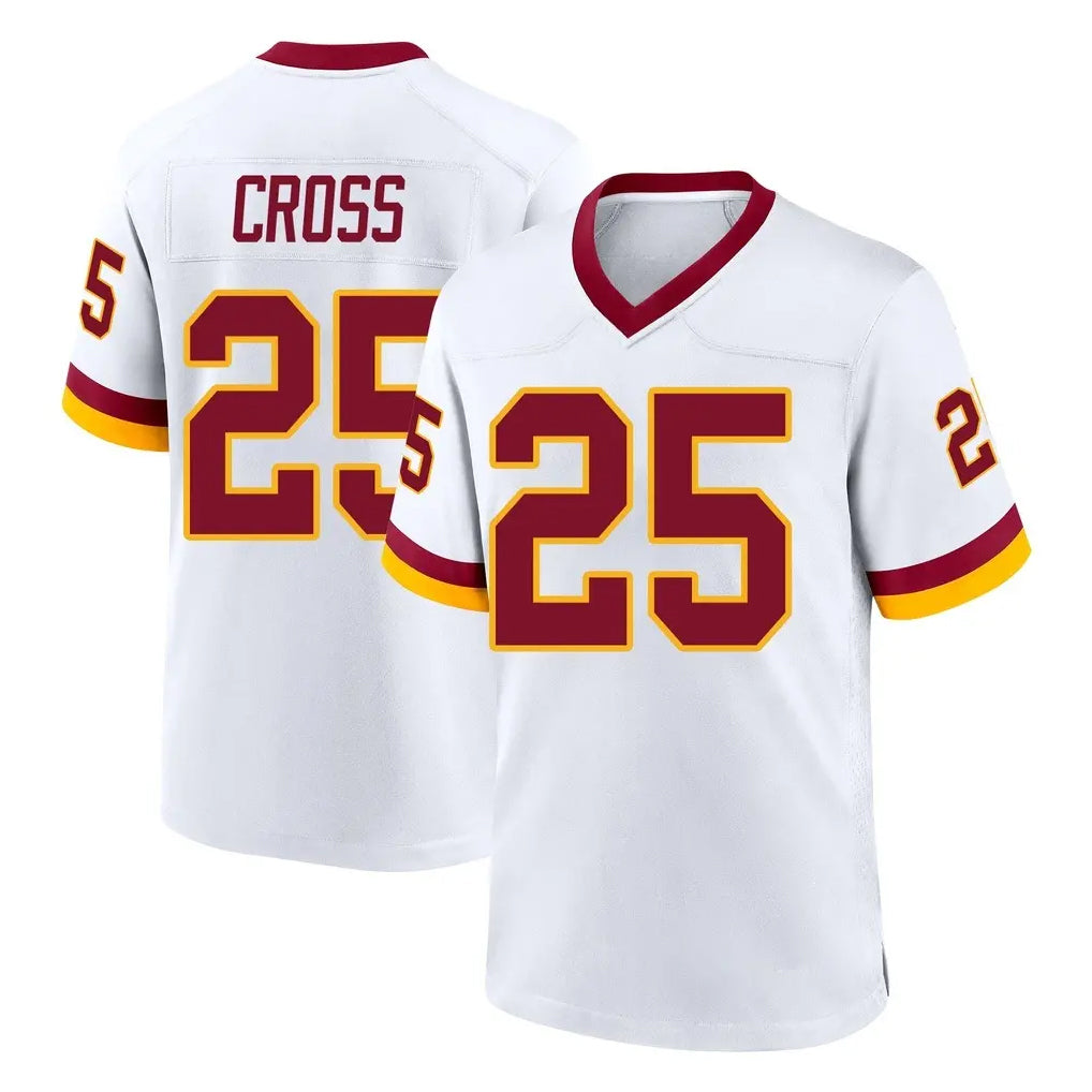 Rebec W.Commanders #25 Nick Cross Player White Home Game Stitched Jerseys
