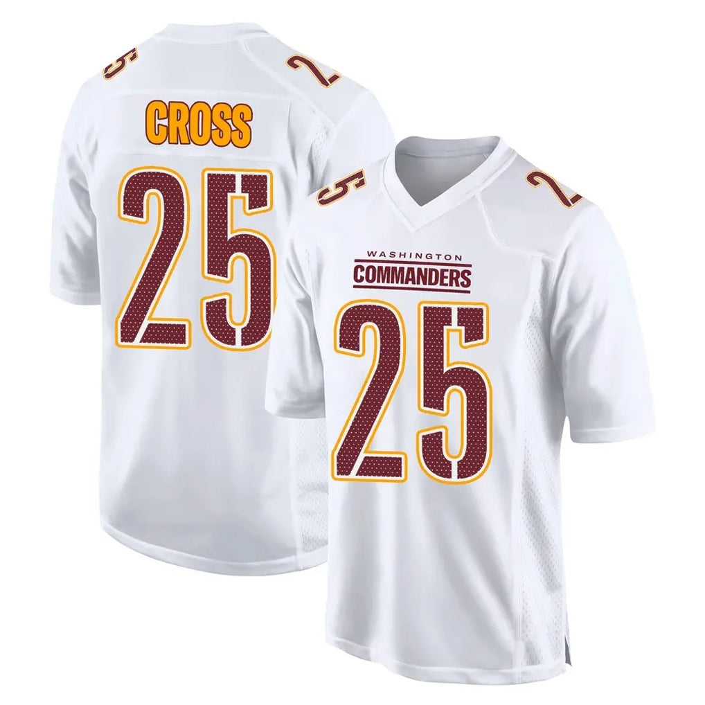 Rebec W.Commanders #25 Nick Cross Player White Tundra Fashion Home Game Stitched Jerseys