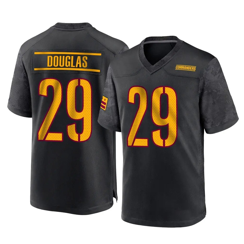 Rebec W.Commanders #29 Rasul Douglas Player Black Home Game Stitched Jerseys