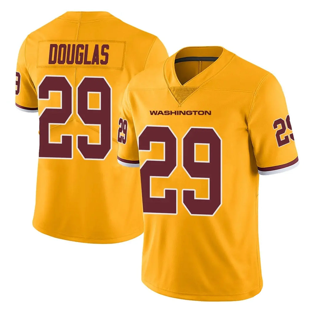 Rebec W.Commanders #29 Rasul Douglas Player Gold Limited Color Rush Home Game Stitched Jerseys