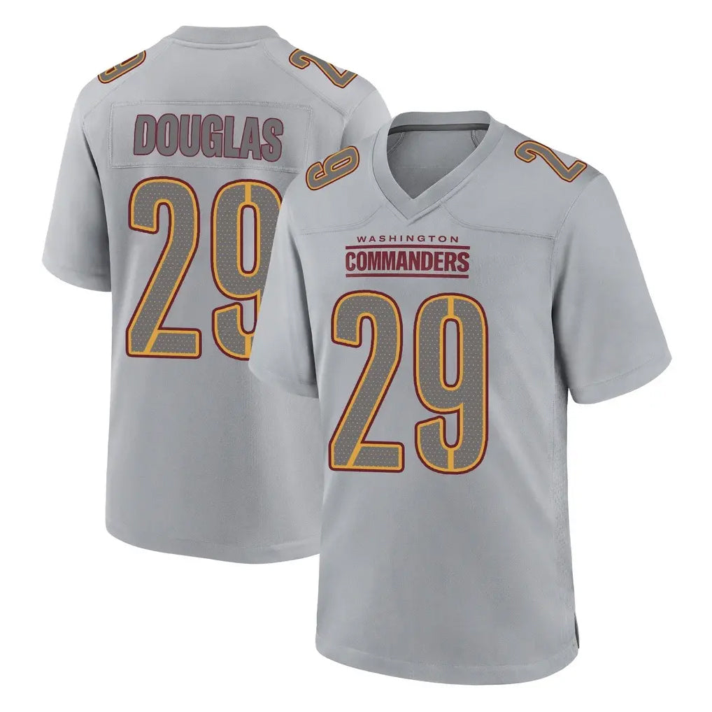 Rebec W.Commanders #29 Rasul Douglas Player Gray Atmosphere Fashion Home Game Stitched Jerseys